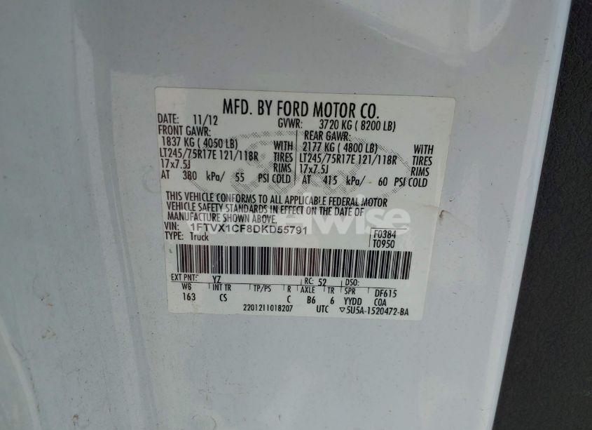 Photo 9 of 2013 Ford F-150 XL (VIN 1FTVX1CF8DKD55791)