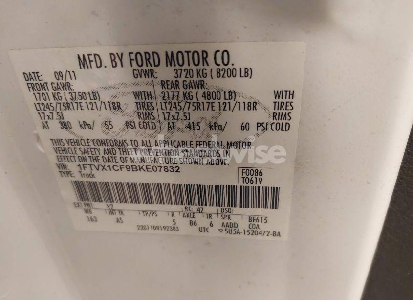 Photo 9 of 2011 Ford F-150 XL (VIN 1FTVX1CF9BKE07832)