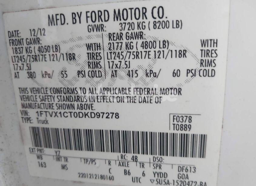 Photo 9 of 2013 Ford F-150 XLT (VIN 1FTVX1CT0DKD97278)