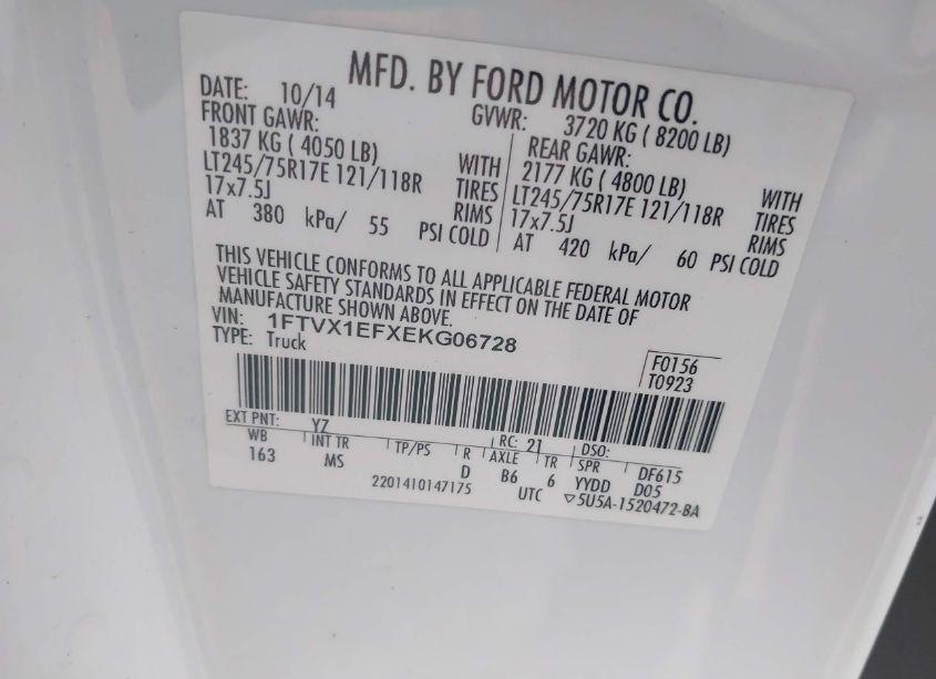 Photo 9 of 2014 Ford F-150 XLT (VIN 1FTVX1EFXEKG06728)