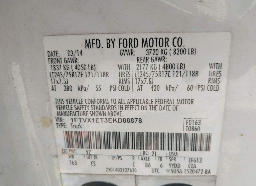 Photo 9 of 2014 Ford F-150 XL (VIN 1FTVX1ET3EKD88878)