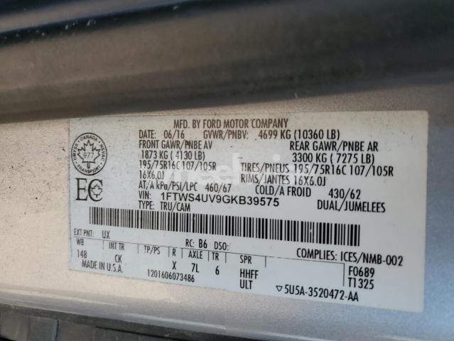 Photo 4 of 2016 FORD TRANSIT T-350 HD (VIN 1FTWS4UV9GKB39575)