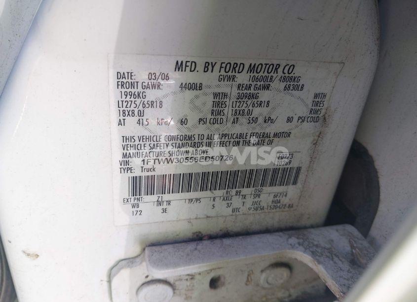 Photo 8 of 2006 Ford F-350 LARIAT/XL/XLT (VIN 1FTWW30556ED50726)