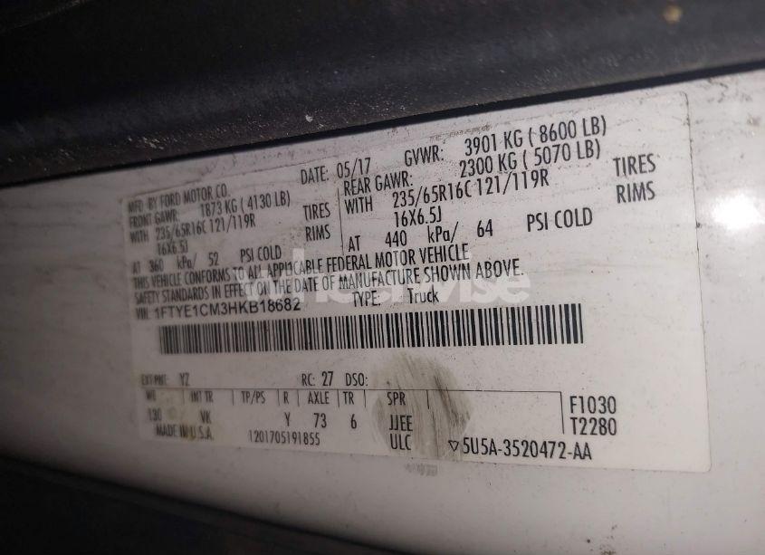 Photo 9 of 2017 Ford Transit-150 (VIN 1FTYE1CM3HKB18682)