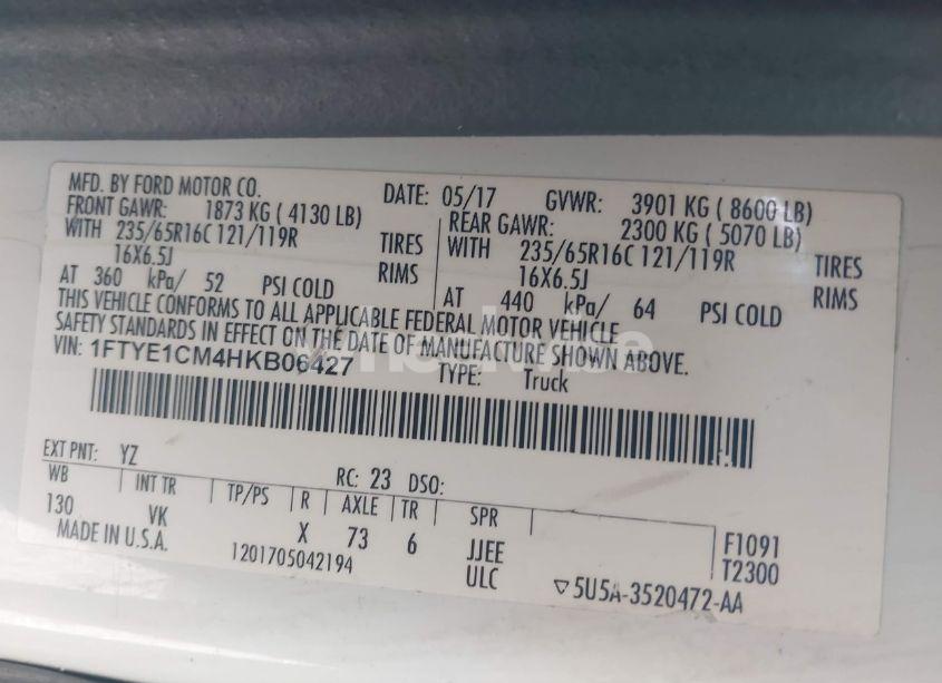 Photo 9 of 2017 Ford Transit-150 (VIN 1FTYE1CM4HKB06427)