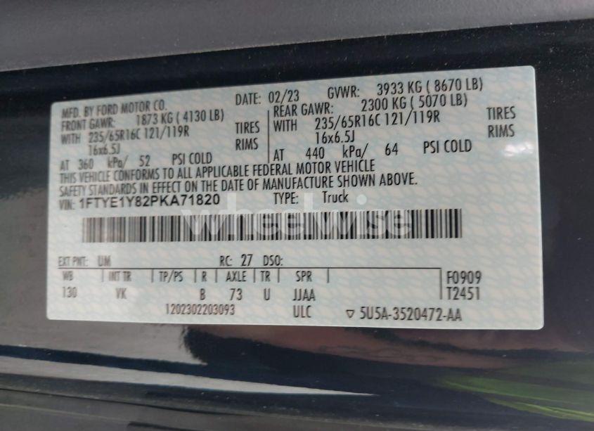 Photo 9 of 2023 Ford Transit-150 (VIN 1FTYE1Y82PKA71820)