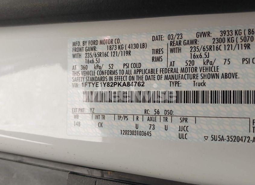 Photo 9 of 2023 Ford Transit-150 (VIN 1FTYE1Y82PKA84762)