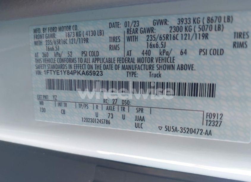 Photo 9 of 2023 Ford Transit-150 (VIN 1FTYE1Y84PKA65923)