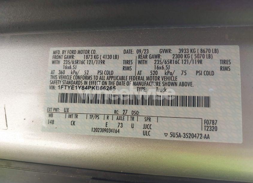 Photo 9 of 2023 Ford Transit-150 (VIN 1FTYE1Y84PKB66265)