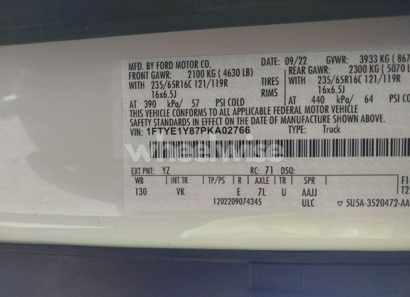 Photo 9 of 2023 Ford Transit-150 (VIN 1FTYE1Y87PKA02766)