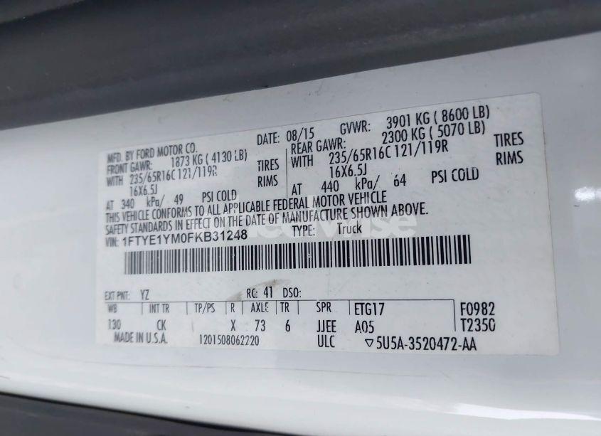 Photo 8 of 2015 Ford Transit-150 (VIN 1FTYE1YM0FKB31248)