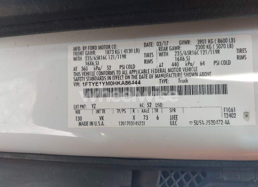 Photo 9 of 2017 Ford Transit-150 (VIN 1FTYE1YM0HKA86444)