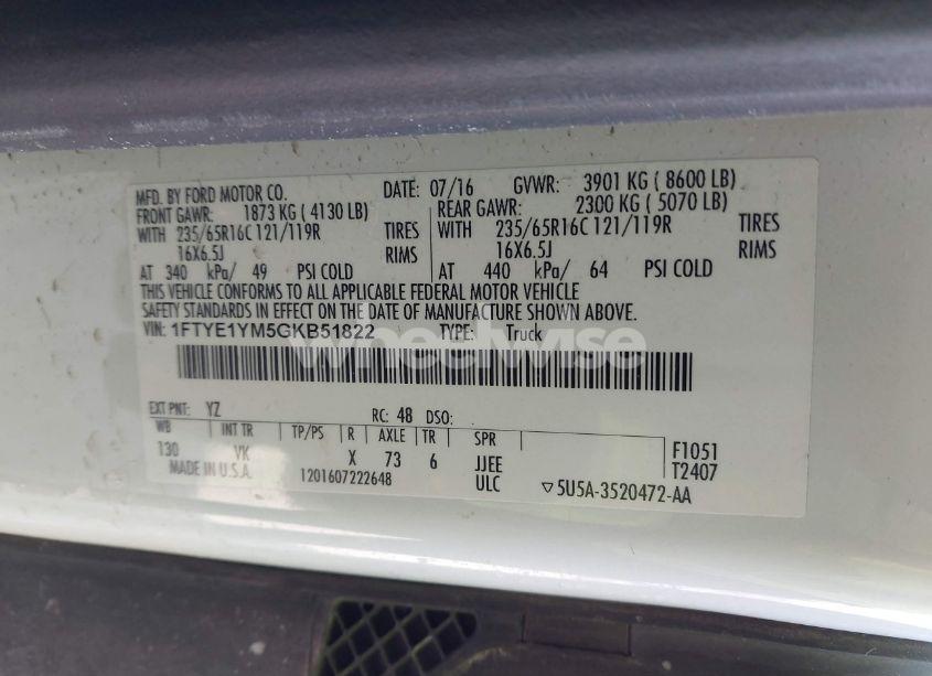 Photo 9 of 2016 Ford Transit-150 (VIN 1FTYE1YM5GKB51822)