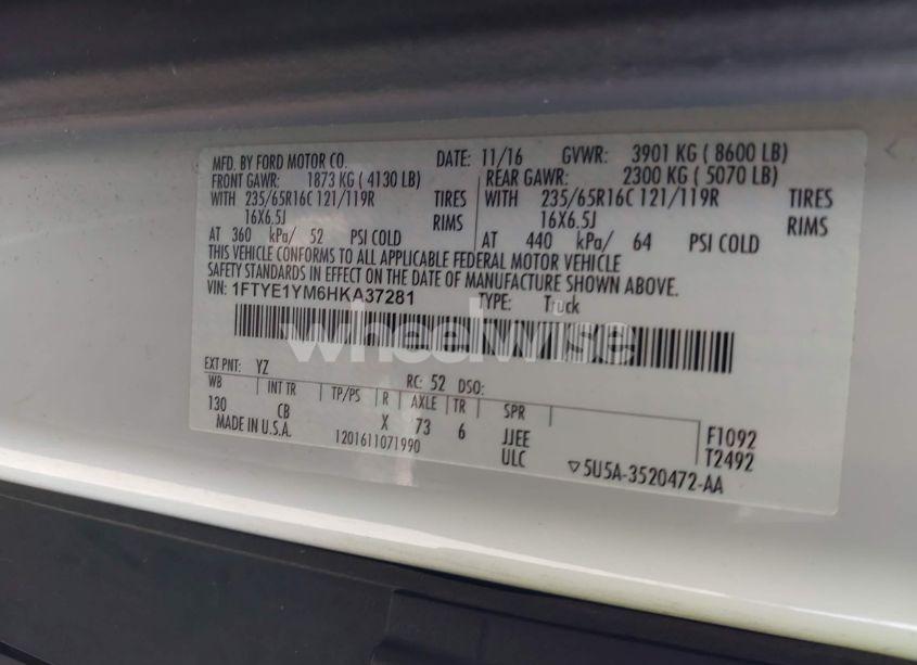 Photo 9 of 2017 Ford Transit-150 (VIN 1FTYE1YM6HKA37281)