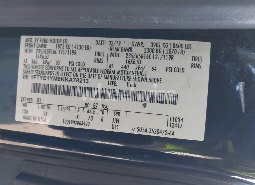 Photo 6 of 2019 Ford Transit-150 (VIN 1FTYE1YM8KKA78213)