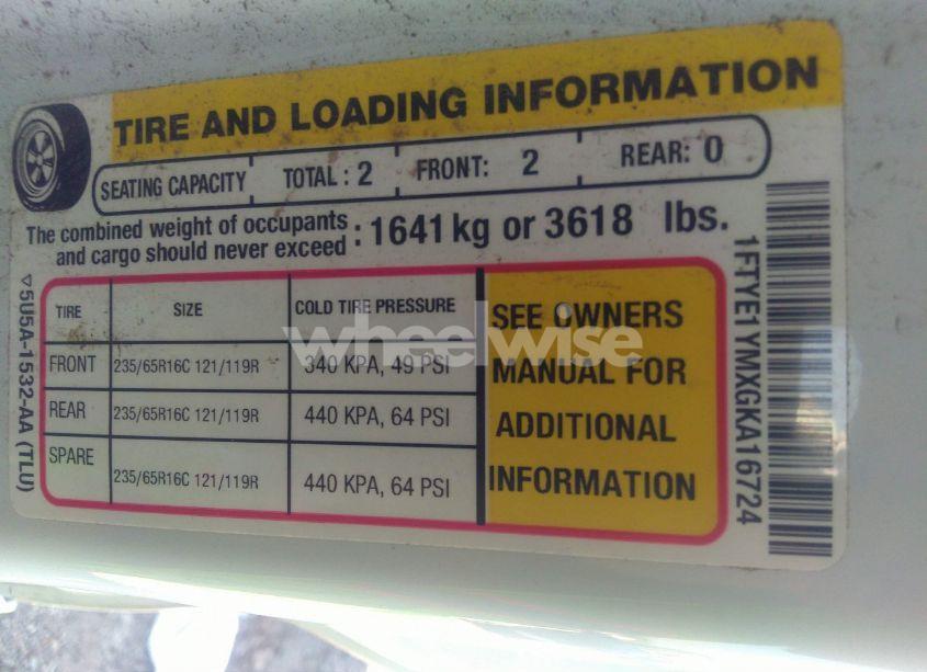 Photo 9 of 2016 Ford Transit-150 (VIN 1FTYE1YMXGKA16724)