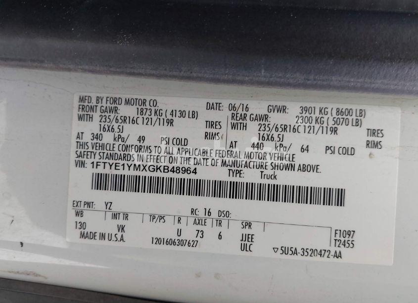 Photo 9 of 2016 Ford Transit-150 (VIN 1FTYE1YMXGKB48964)