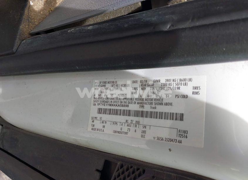 Photo 9 of 2019 Ford Transit-150 (VIN 1FTYE1YMXKKA58898)