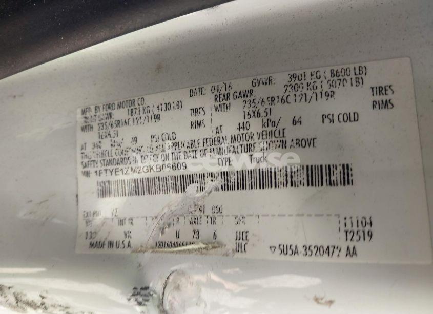 Photo 9 of 2016 Ford Transit-150 (VIN 1FTYE1ZM2GKB06609)