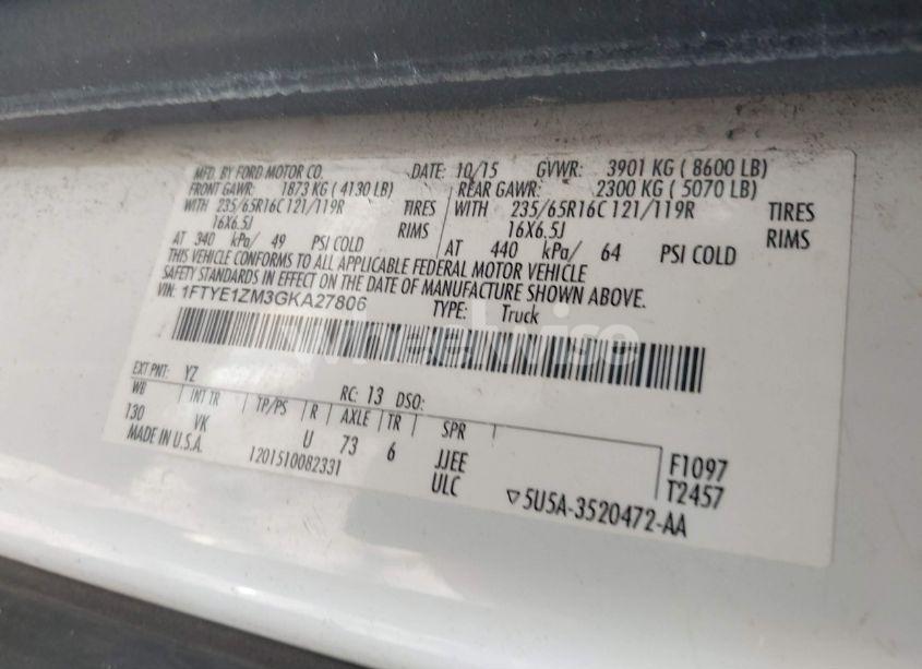 Photo 9 of 2016 Ford Transit-150 (VIN 1FTYE1ZM3GKA27806)