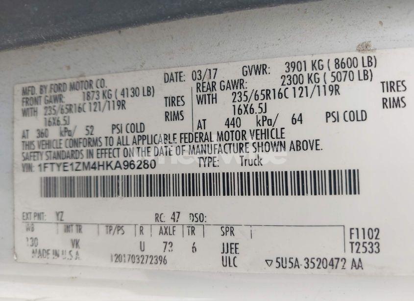 Photo 9 of 2017 Ford Transit-150 (VIN 1FTYE1ZM4HKA96280)