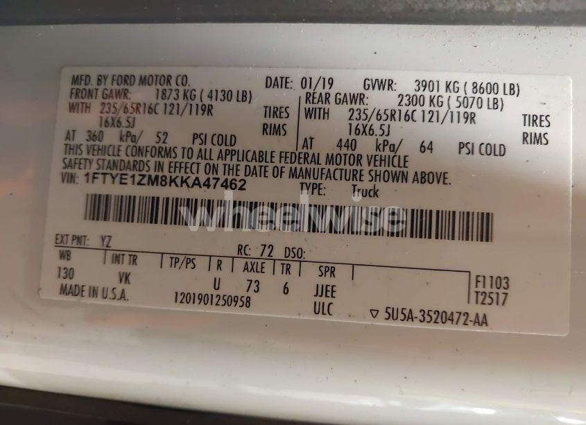 Photo 9 of 2019 Ford Transit-150 (VIN 1FTYE1ZM8KKA47462)