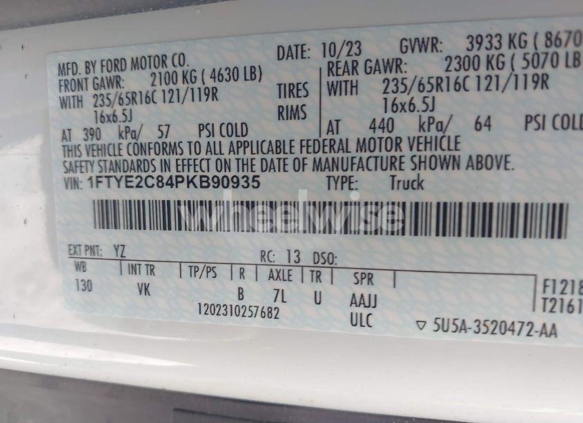 Photo 9 of 2023 Ford Transit-150 (VIN 1FTYE2C84PKB90935)