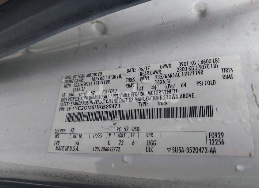 Photo 9 of 2017 Ford Transit-150 (VIN 1FTYE2CM6HKB25471)