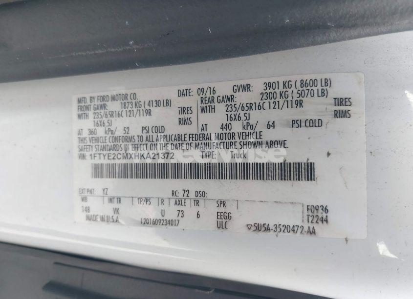 Photo 9 of 2017 Ford Transit-150 (VIN 1FTYE2CMXHKA21372)