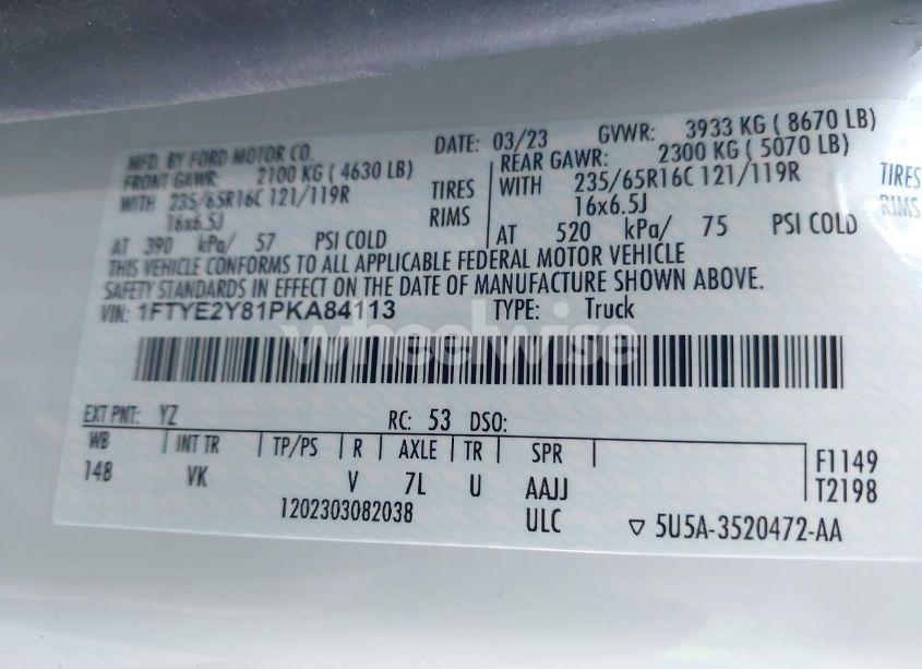 Photo 9 of 2023 Ford Transit-150 (VIN 1FTYE2Y81PKA84113)