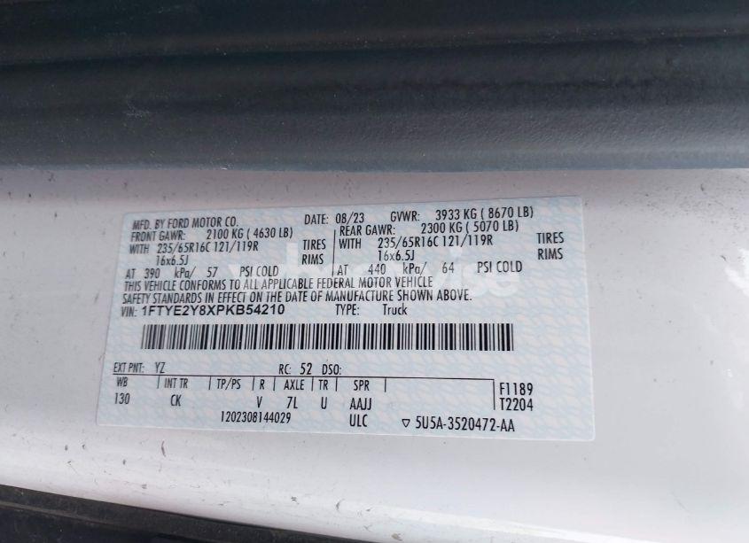 Photo 9 of 2023 Ford Transit-150 (VIN 1FTYE2Y8XPKB54210)