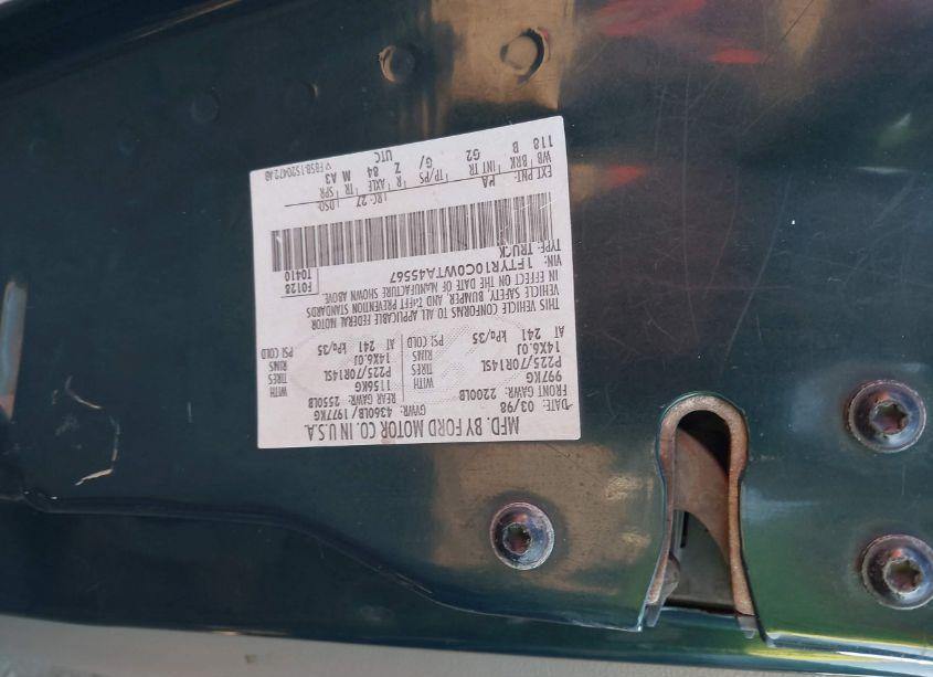 Photo 9 of 1998 Ford Ranger SPLASH/XL/XLT (VIN 1FTYR10C0WTA45567)