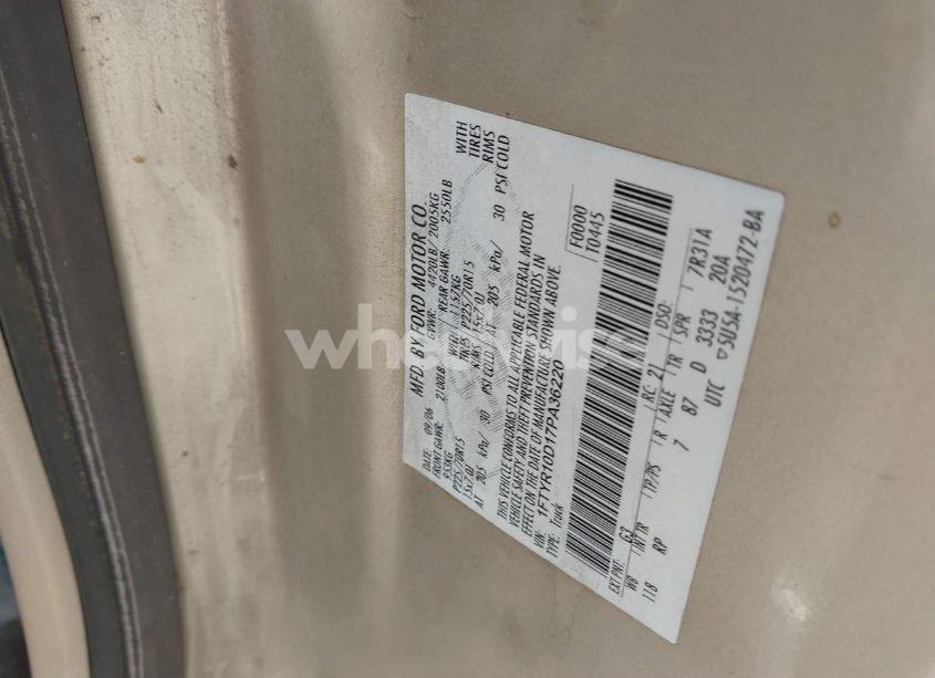 Photo 9 of 2007 Ford Ranger STX/XL/XLT (VIN 1FTYR10D17PA36220)