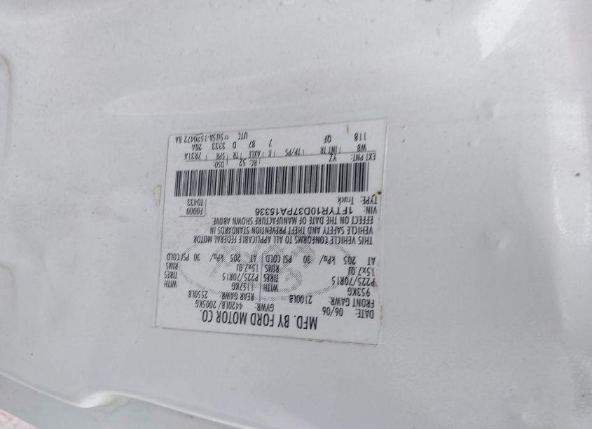 Photo 9 of 2007 Ford Ranger STX/XL/XLT (VIN 1FTYR10D37PA15336)