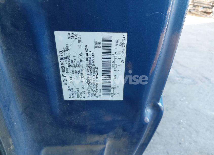 Photo 9 of 2007 Ford Ranger SPORT/STX/XL/XLT (VIN 1FTYR10U17PA25427)