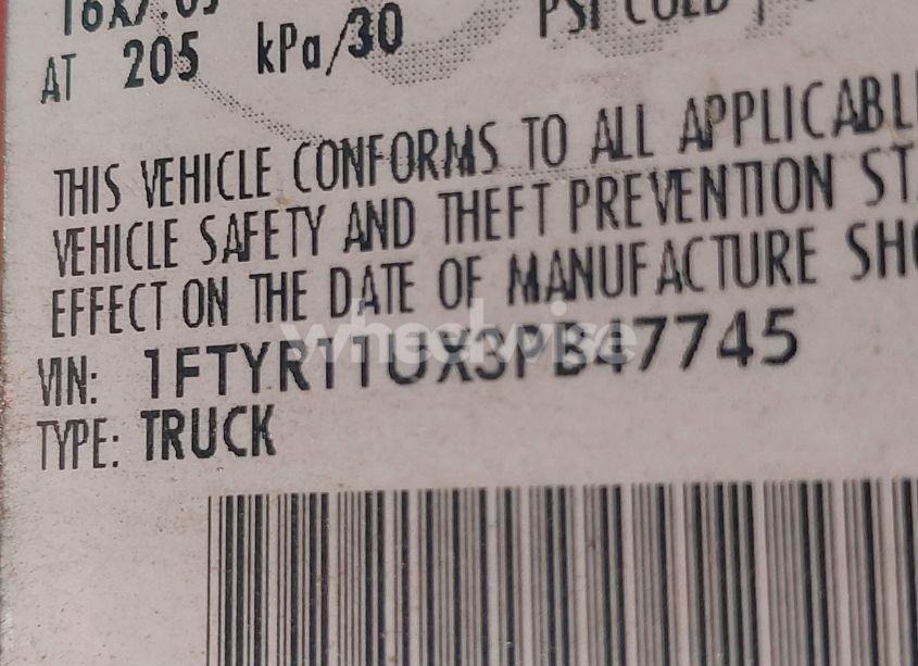 Photo 9 of 2003 Ford Ranger EDGE (VIN 1FTYR11UX3PB47745)