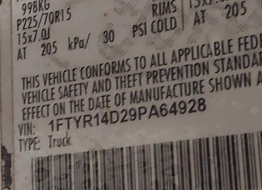 Photo 9 of 2009 Ford Ranger XL/XLT (VIN 1FTYR14D29PA64928)