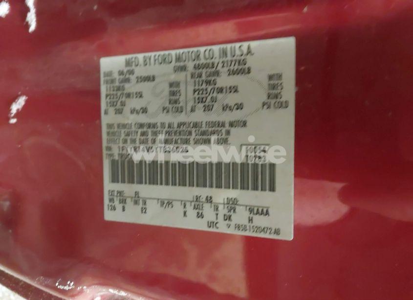 Photo 9 of 2000 Ford Ranger XL/XLT (VIN 1FTYR14V5YTB36025)