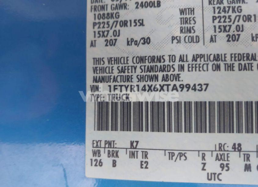 Photo 9 of 1999 Ford Ranger XLT (VIN 1FTYR14X6XTA99437)