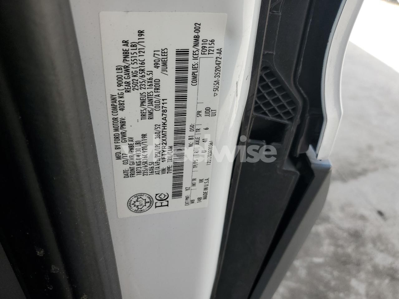 Photo 13 of 2017 FORD TRANSIT T-250 (VIN 1FTYR2XM7HKA78711)