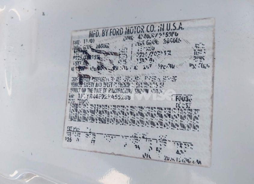 Photo 9 of 2002 Ford Ranger XLT (VIN 1FTYR44E92PA55238)