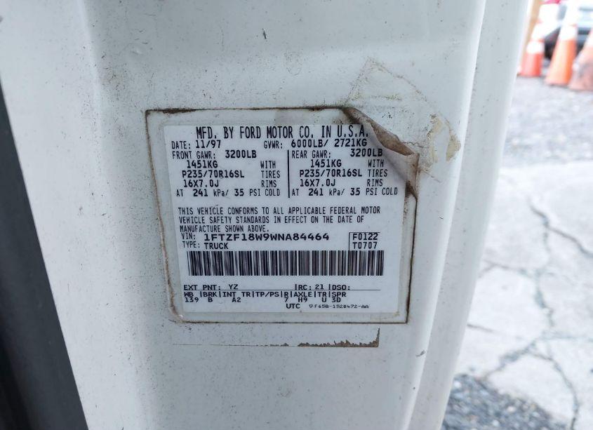 Photo 9 of 1998 Ford F-150 LARIAT/STANDARD/XL/XLT (VIN 1FTZF18W9WNA84464)