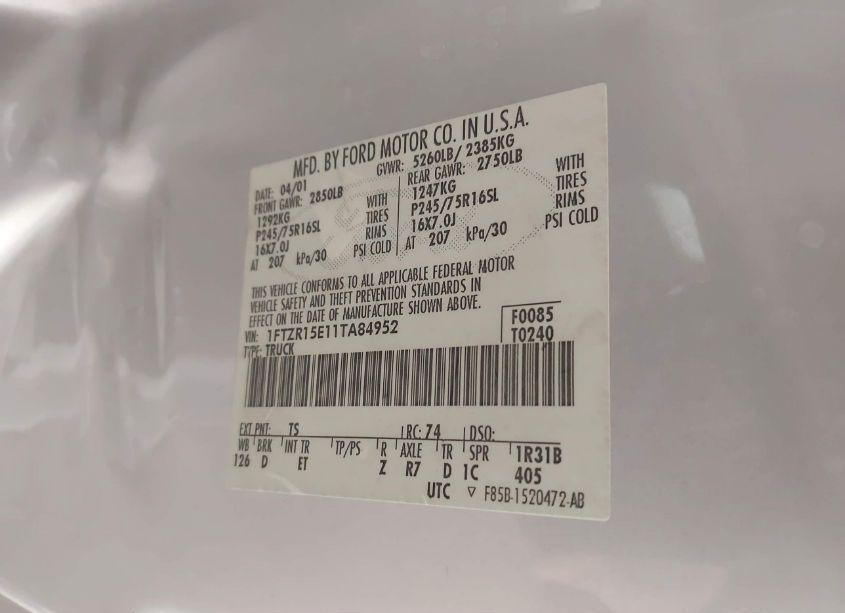 Photo 9 of 2001 Ford Ranger EDGE/XLT (VIN 1FTZR15E11TA84952)