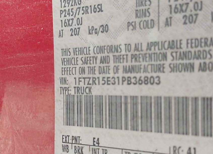 Photo 9 of 2001 Ford Ranger EDGE/XLT (VIN 1FTZR15E31PB36803)