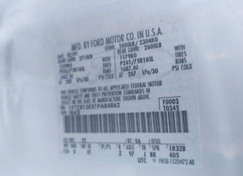 Photo 9 of 2001 Ford Ranger EDGE/XLT (VIN 1FTZR15EX1PA84862)