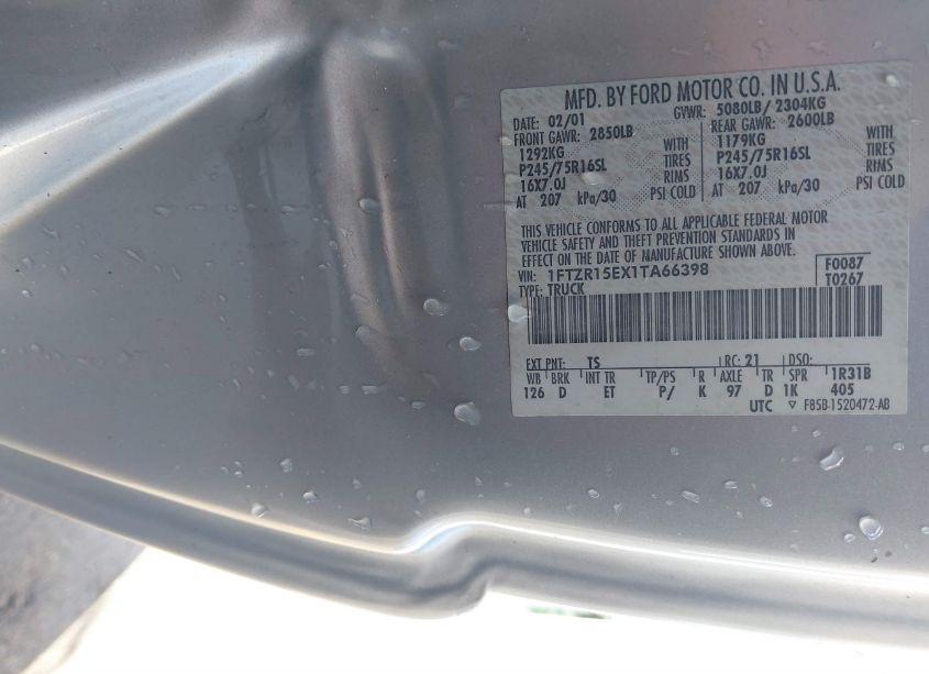 Photo 9 of 2001 Ford Ranger EDGE/XLT (VIN 1FTZR15EX1TA66398)