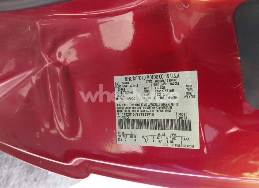 Photo 9 of 2000 Ford Ranger XL/XLT (VIN 1FTZR15V8YTB33915)