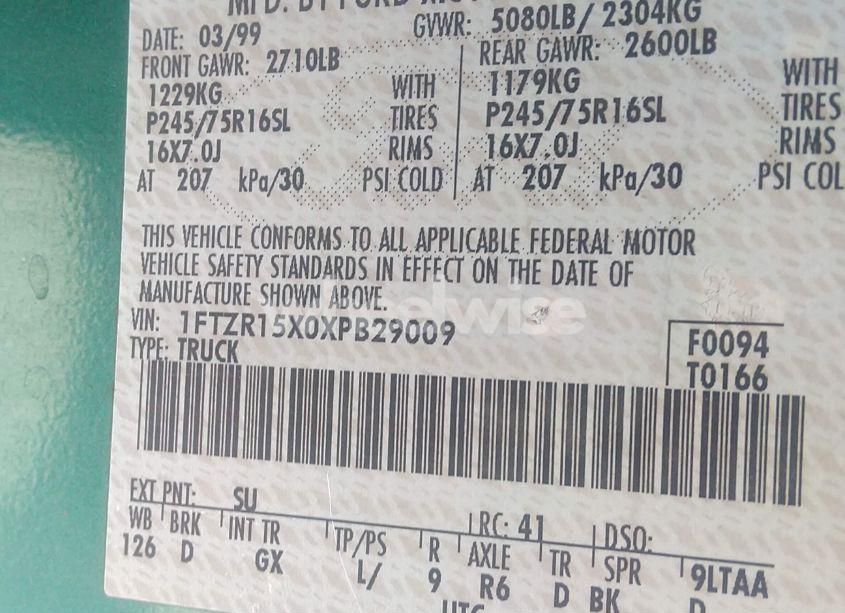 Photo 9 of 1999 Ford Ranger XLT (VIN 1FTZR15X0XPB29009)
