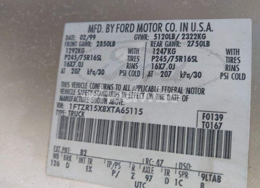 Photo 9 of 1999 Ford Ranger XLT (VIN 1FTZR15X8XTA65115)
