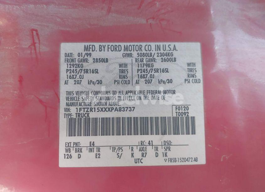 Photo 9 of 1999 Ford Ranger XLT (VIN 1FTZR15XXXPA83737)